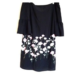 ✔️) Black Flower Dress